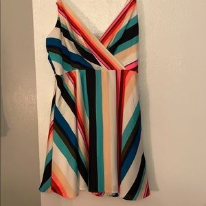 Colorful striped party dress